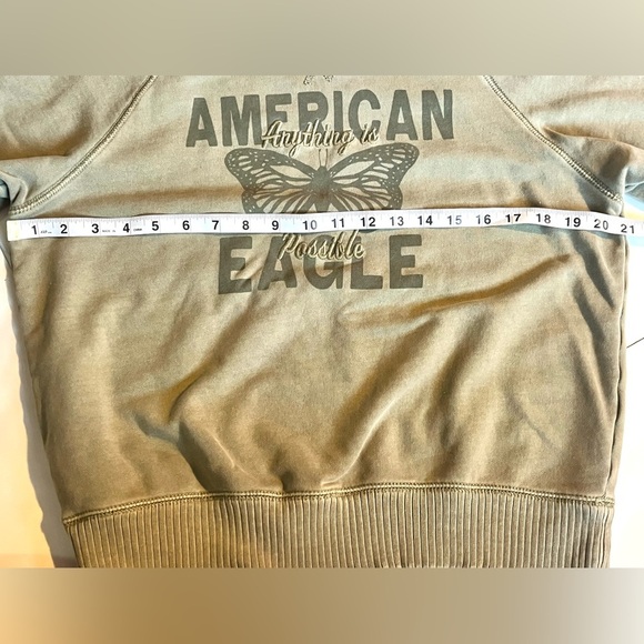 American Eagle Outfitters “Anything Is Possible” Women’s Sage Green Sweatshirt - Picture 7 of 16